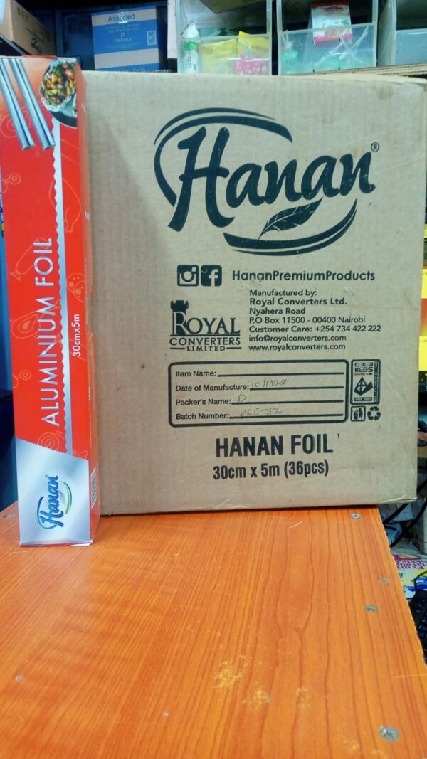 carton HANAN ALUMINIUM FOIL 30cm BY 5M